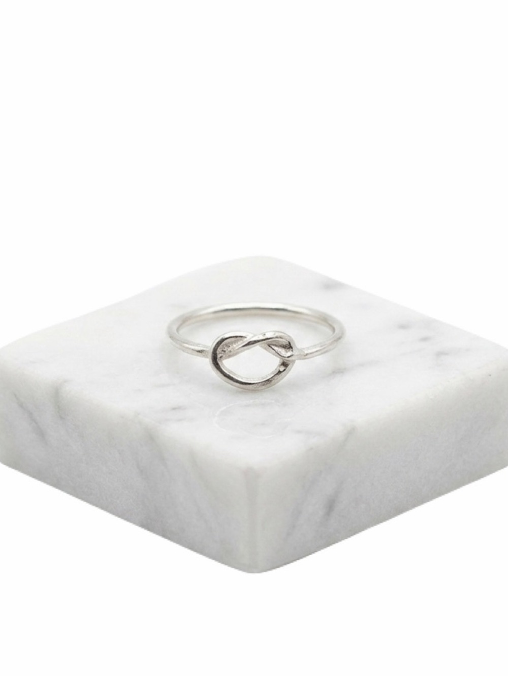 New Sterling Silver Handmade Bohemian Solid Knotted Heart Minimalist Ring
